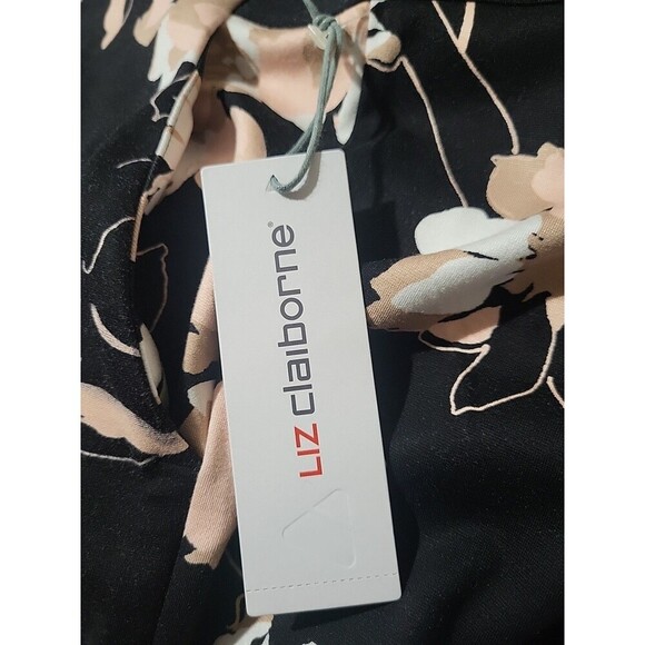 Liz Claiborne Womens Plus XXL 4Way Stretch Ponte Pants-Black Floral New- EMMA - Picture 4 of 10